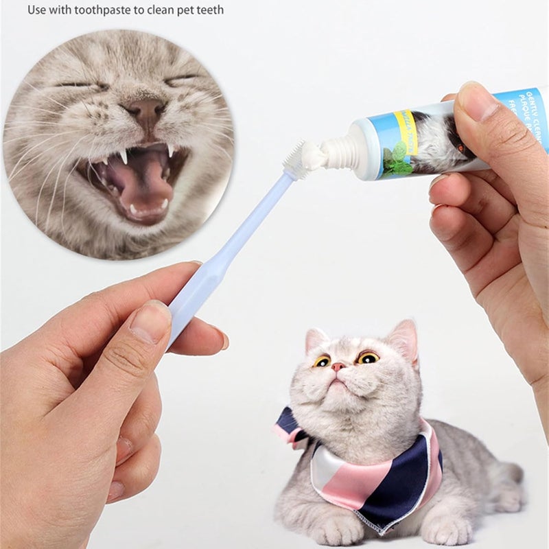 Pet Toothbrush for Small Breeds Soft Food Grade Teeth Tool Teeth Care Toothbrush with 360 Degree Brush Head Pet TeethBrush - Image 4