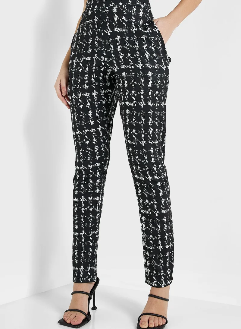 boohoo Printed Tailored Blazer Set