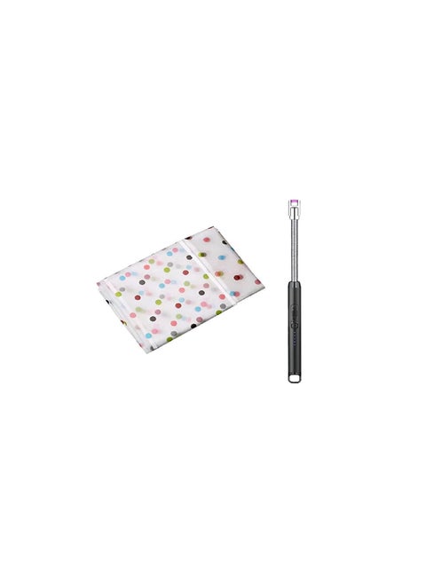 M.F.H Intelligent Pulse Igniter USB Charging BBQ Lighter Electric Arc BBQ Igniter Pulsed and Home Transparent Printing Waterproof Cloth dust Cover Household (Pack of 2) Combo Random Colour