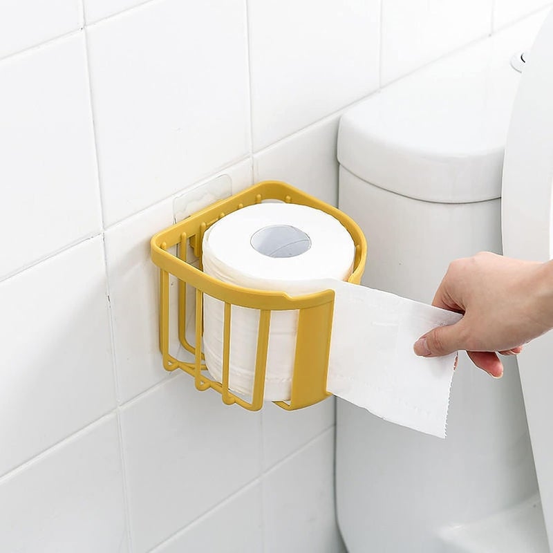 DARKFISH Dark Toilet Paper Holder Bathroom/Kitchen Self Adhesive Sticker Tissue Roll Wall Mounted (Set of 3 Pcs)  - Image 4