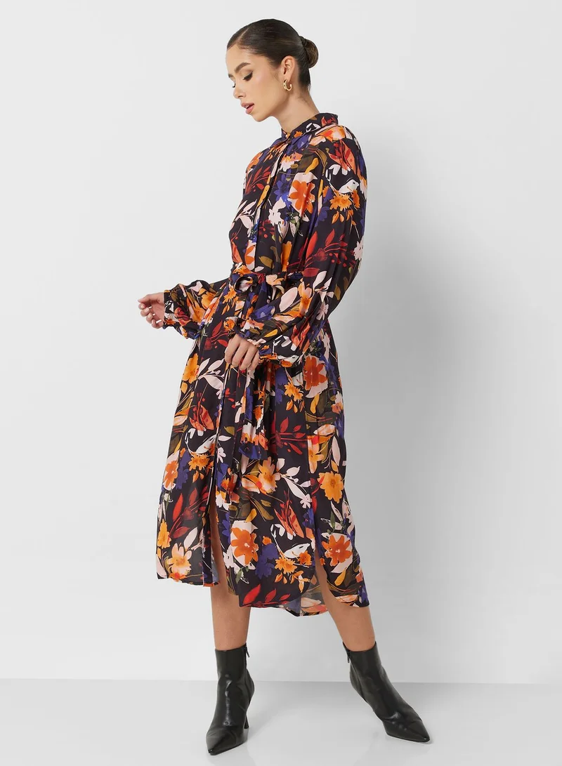 French Connection Floral Print Midi Dress