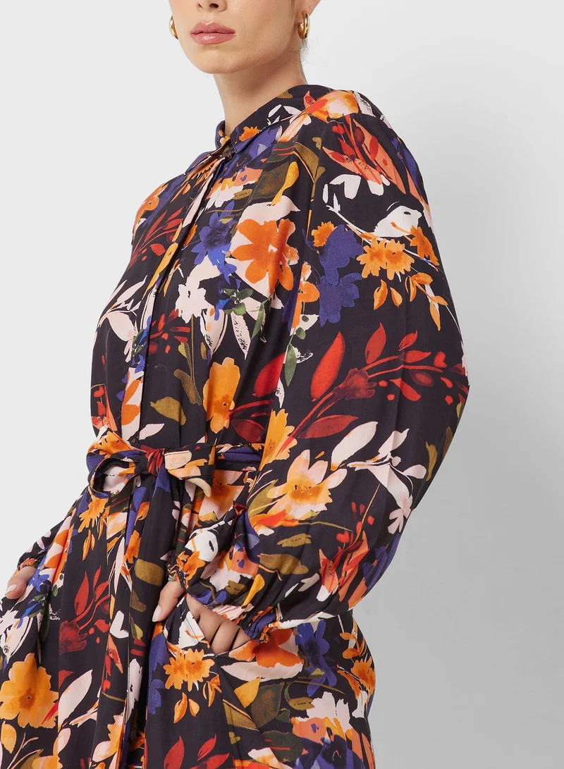 French Connection Floral Print Midi Dress