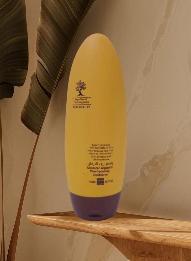 ريل بيوتي مجموعة الشامبو والبلسم بزيت الارجان لتقوية الشعر  وحمايتة من التساقط شامبو450 مل وبلسم 450 مل - Image 3