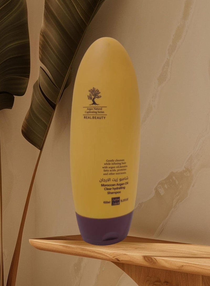 ريل بيوتي مجموعة الشامبو والبلسم بزيت الارجان لتقوية الشعر  وحمايتة من التساقط شامبو450 مل وبلسم 450 مل - Image 2