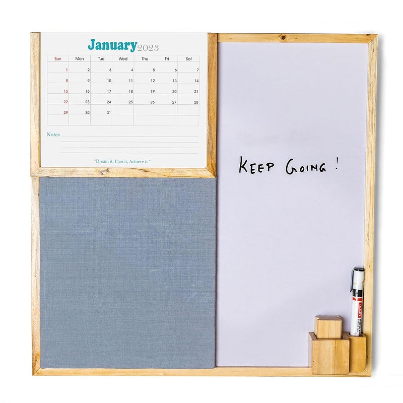 IVEI Combination Board with Planner, Pin Board & Whiteboard - Grey - Innovative Organizer for Kids and Adults to Do Boards – Best Gift for Home, Office, School - Image 3