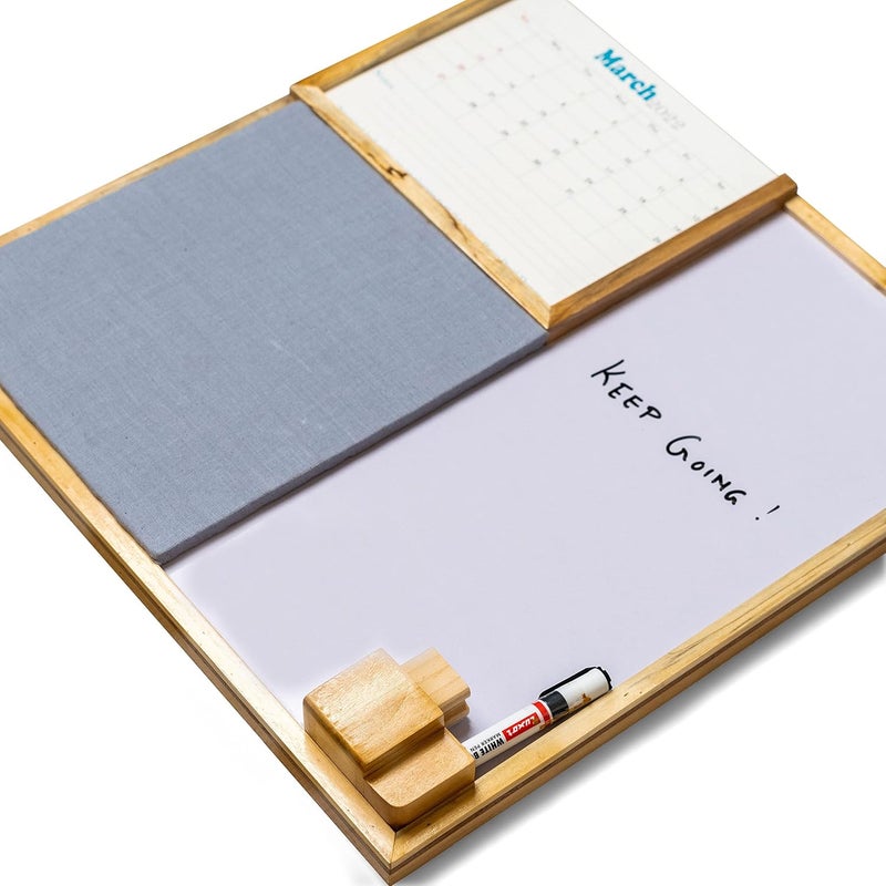 IVEI Combination Board with Planner, Pin Board & Whiteboard - Grey - Innovative Organizer for Kids and Adults to Do Boards – Best Gift for Home, Office, School - Image 5