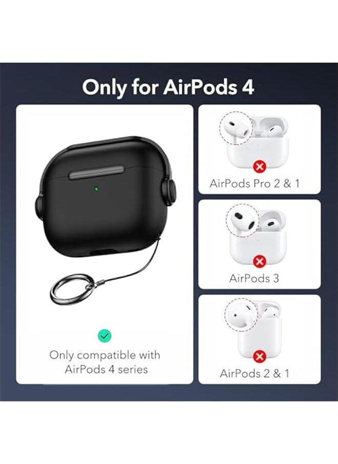 Generic NEW Case for Airpods 4 Case Cover with Lock, for Airpods 4th Generation Case, Shockproof Cover for AirPods 4 Case (AirPods 4, Black)  - Image 2