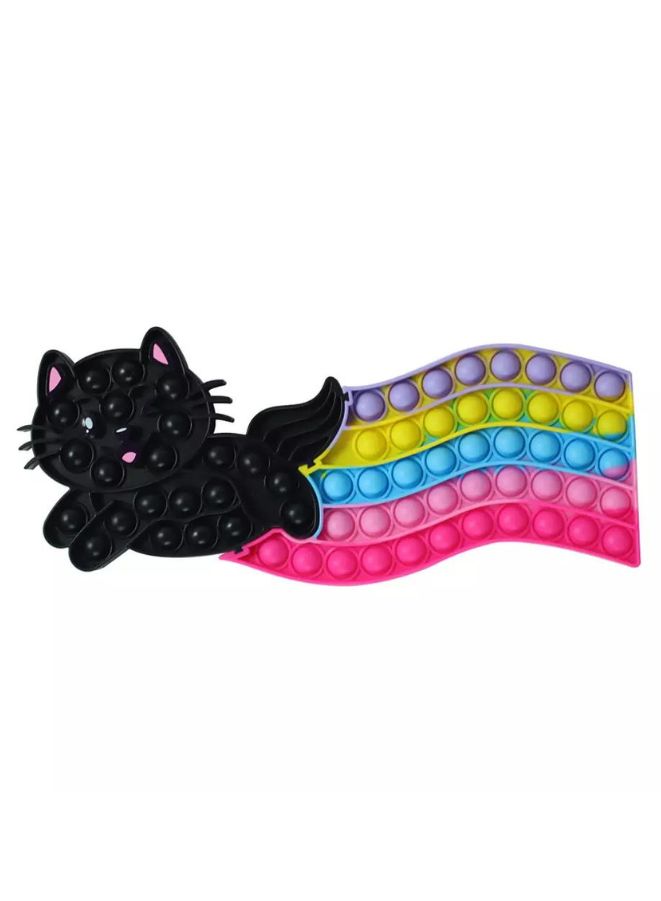 Push Pop Bubble Fidget Toy Silicone Animal Sensory Squeeze Toy Stress Relief Anti-Anxiety ADHD Autism Special Fidget Popper Gift for Kids and Adults Cat C  - Image 1