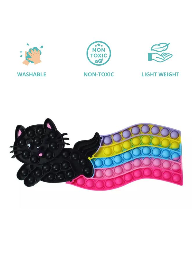 Push Pop Bubble Fidget Toy Silicone Animal Sensory Squeeze Toy Stress Relief Anti-Anxiety ADHD Autism Special Fidget Popper Gift for Kids and Adults Cat C  - Image 2