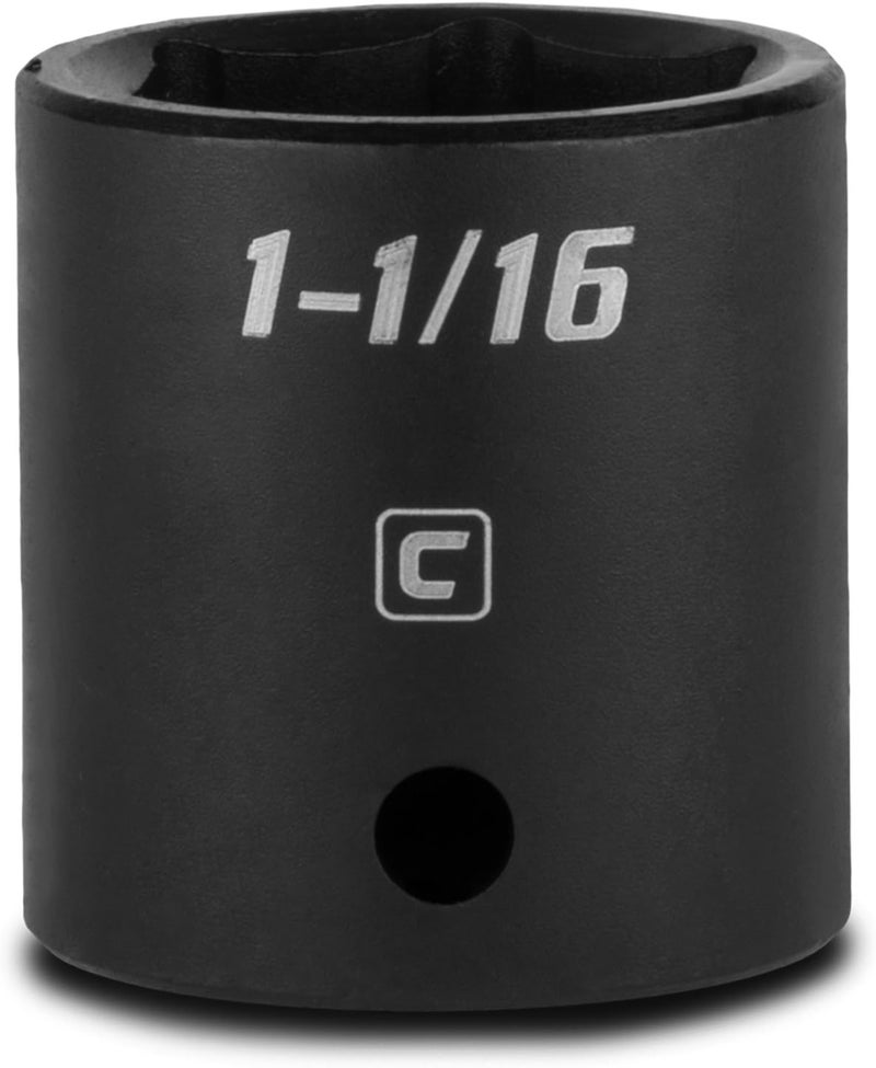 Capri Tools 1-1/16-Inch Shallow Impact Socket, 1/2-Inch Drive, 6-Point, SAE (CP55062) - Image 1