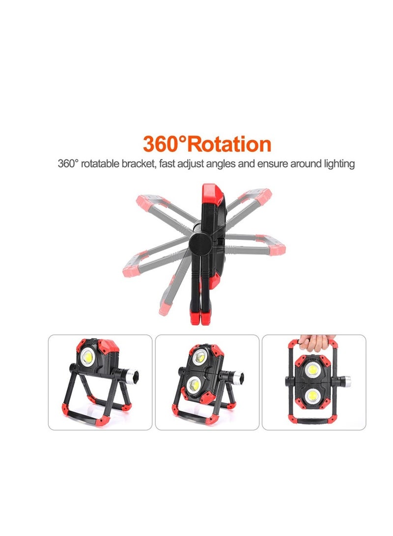 KASTWAVE LED Rechargeable Work Light, Folding COB Floodlight, Portable Waterproof Work Lamp, Suitable for Car Repairing, Camping, Hiking, Travelling Outdoor Activities - Image 2