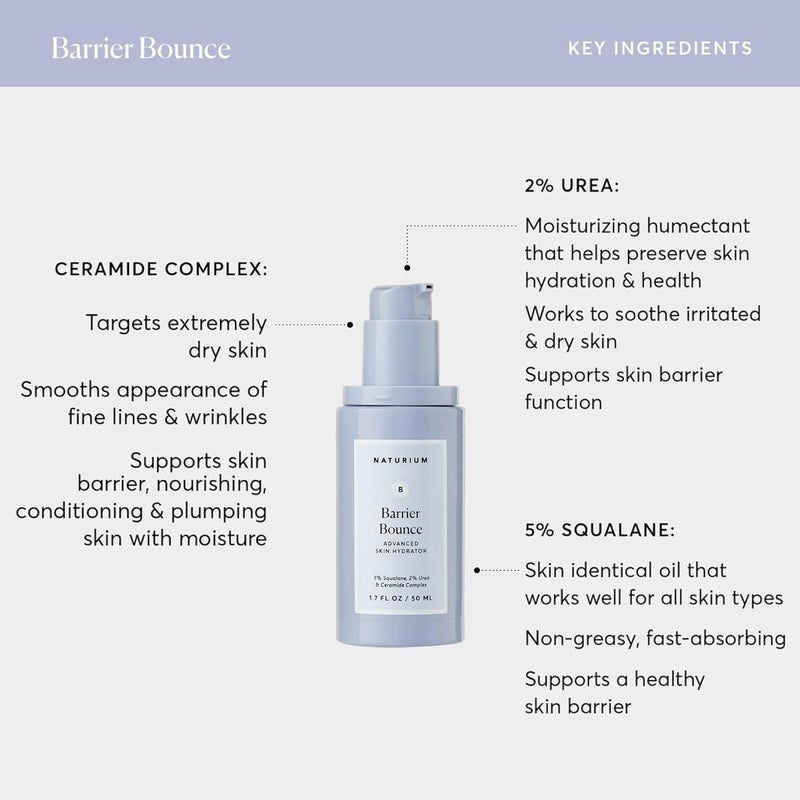 Naturium Barrier Bounce Serum Plumps Hydrates Face Neck Chest Hydration Booster Skin Care with Squalene Ceramide Complex 17 fl oz - Image 4