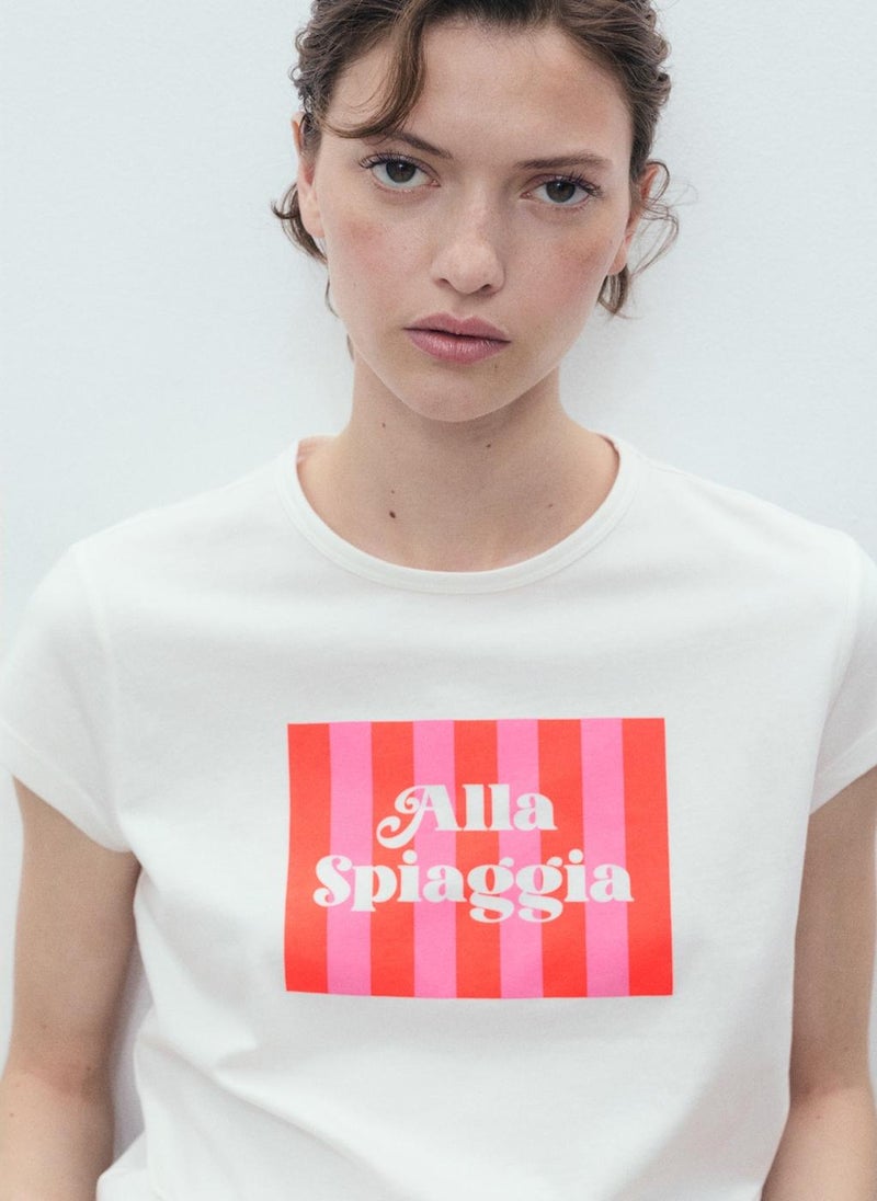 MANGO Cotton Short-Sleeved T-Shirt  - Image 3