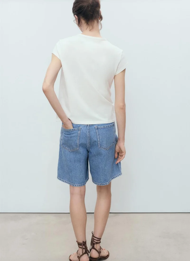 مانجو Cotton Short-Sleeved T-Shirt