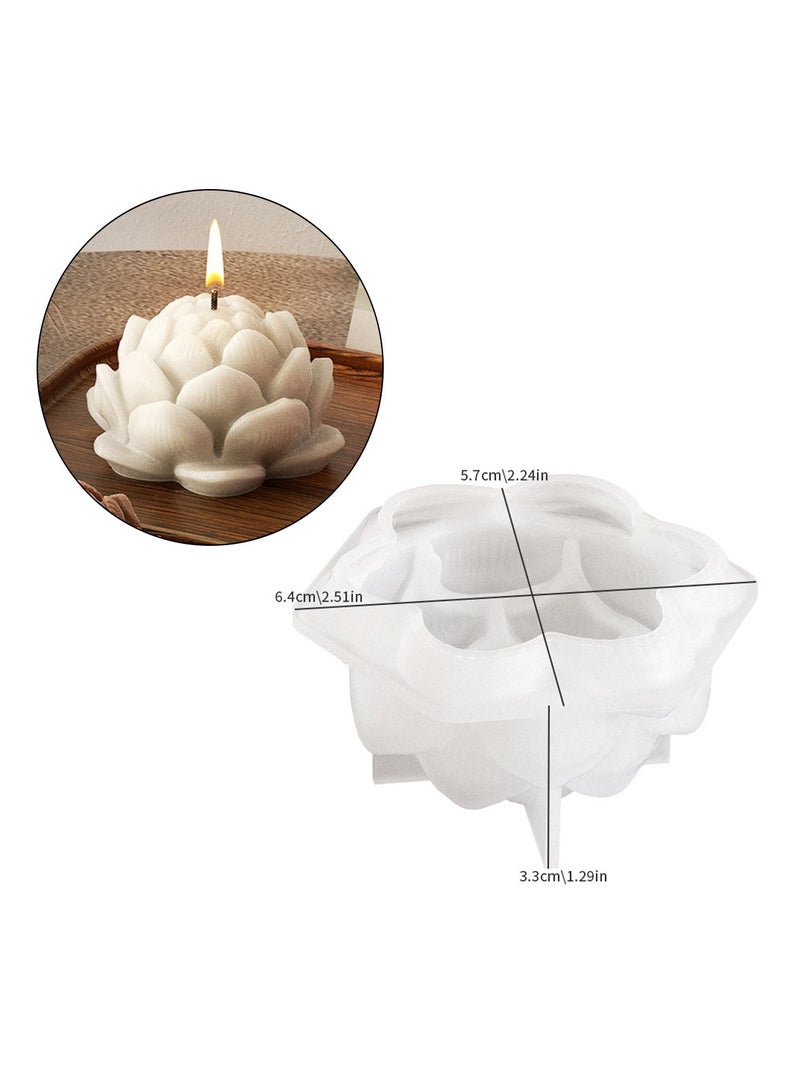 قالب سيليكون بشكل زهرة للريزن والشمع – مثالي لصنع زهور ريزن مفصلة وصنع الشموع - Image 1