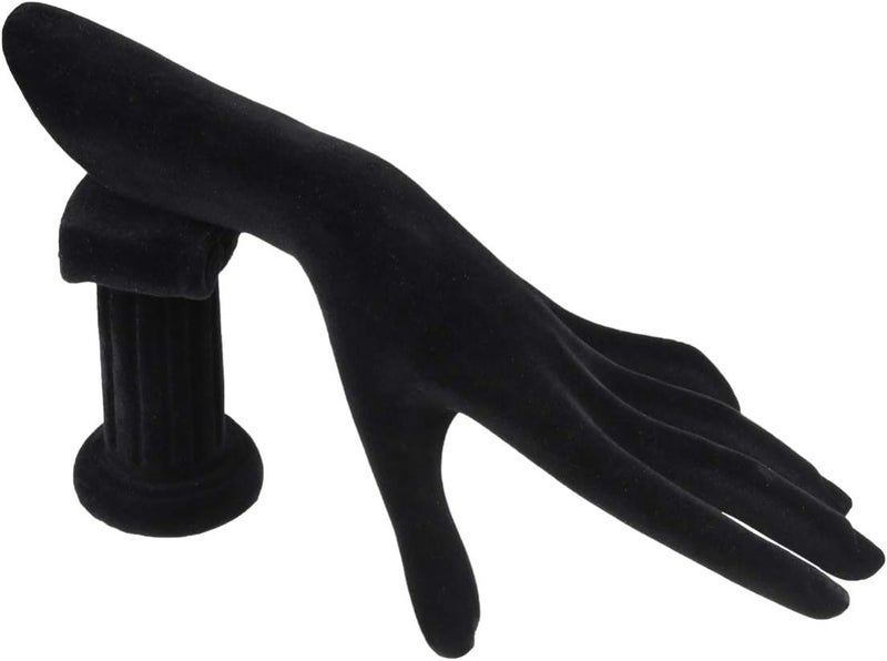 jellyflow Jewelry Display Holder - Hand Form Bracelet Ring Watch Stand Jewelry Display Stand Holder Resin Ring Display Stand Rack for Jewelry Home Organization (Black Flannel) - Image 1