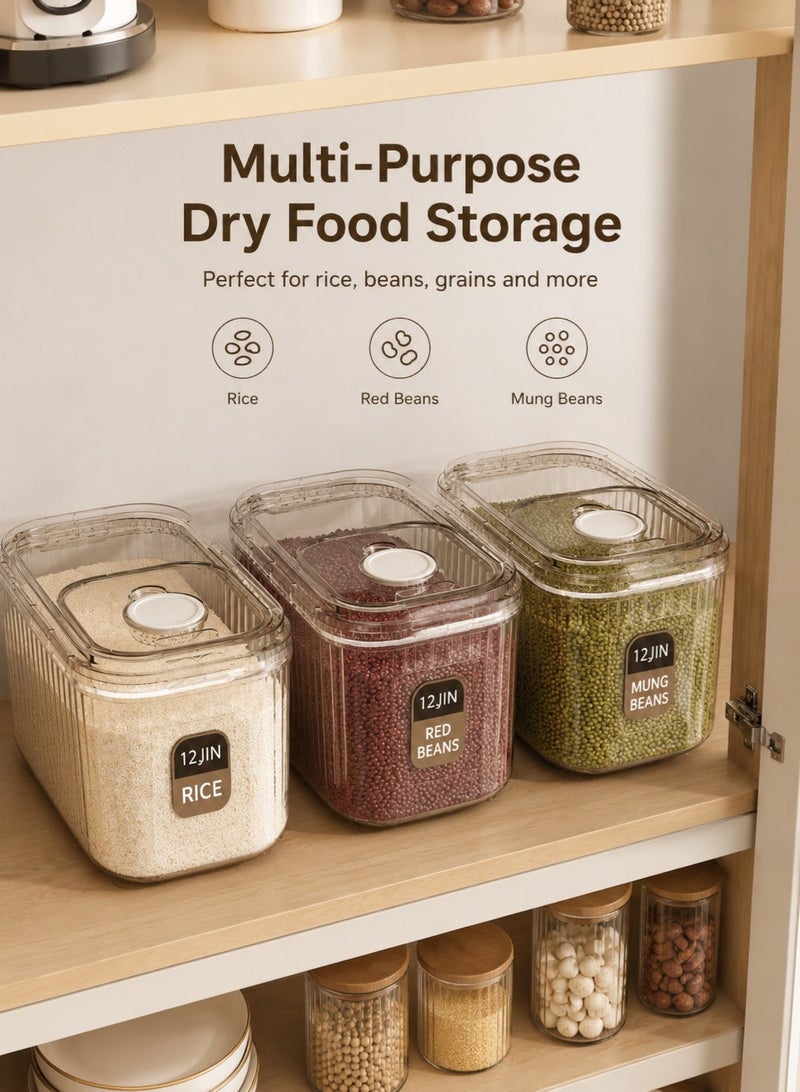 GOOGO Sealed rice container, rice container with measuring cup, rice container with food dispenser, grain storage container, household rice container, flour, sugar, and oatmeal storage container, kitchen pantry food and grain storage container, kitchen pantry organization and storage (6 kg). - Image 5