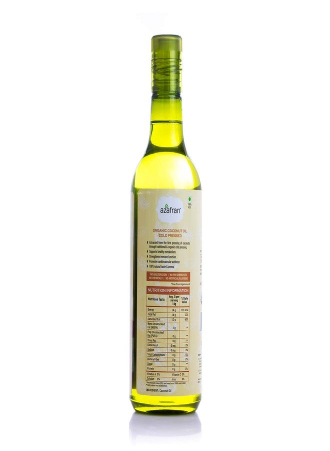 Azafran 100% Pure Virgin Cold Pressed Coconut Oil 1L | Kachi Ghani Coconut Oil For Skin, Hair Health & Cooking | 100% Certified Organic (ECOCERT, USDA Organic). 1000 ml - Image 4