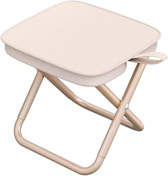 Caltero Handbag Folding Stool Zipper Bag Foldable Camping Chairs Picnic Lightweight Folding Stool Stability Comfort Portable Camp Chairs for Beach Backpacking2024MULTICOLOR1PCS - Image 1