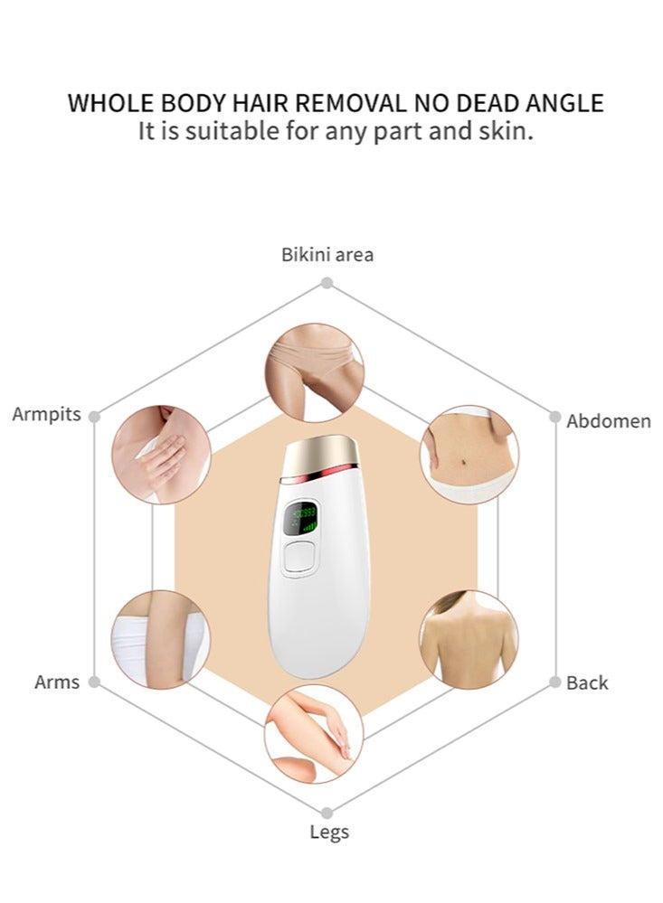 Perfii Painless and Precise Laser Hair Removal Device without Skin Damage with Double Filtration System Dual Mode Skin Contact and Color Sensors Fast 0.8s/Flash Small and Portable - Image 4