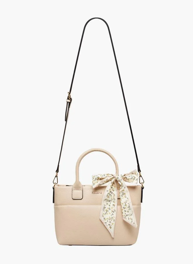 سيليست Textured Tote Bag with Bow