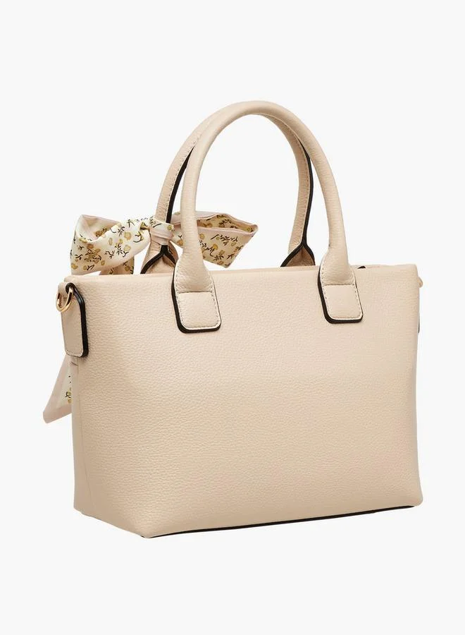 سيليست Textured Tote Bag with Bow