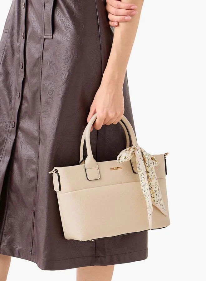 سيليست Textured Tote Bag with Bow