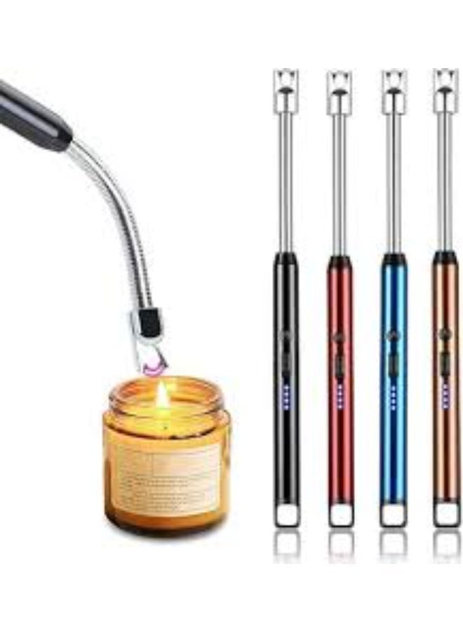 Electric Electronic Lighter with 360° Flexible Neck, Flameless Plasma Pulse Ignition, LED Display and Double Safety Switch, Suitable for Candles and Stoves - Image 5