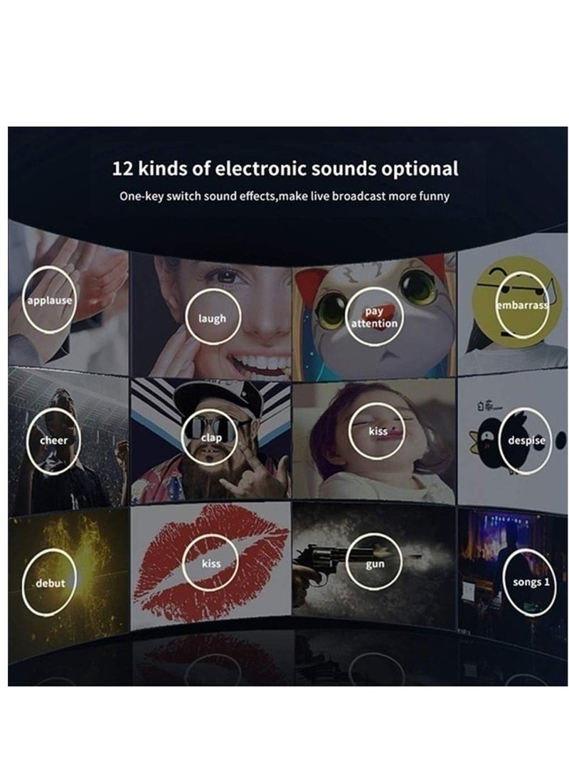 Lixada Multi-functional Live Sound Card BM800 Microphone Set Audio Recording Equipments (Black) - Image 5