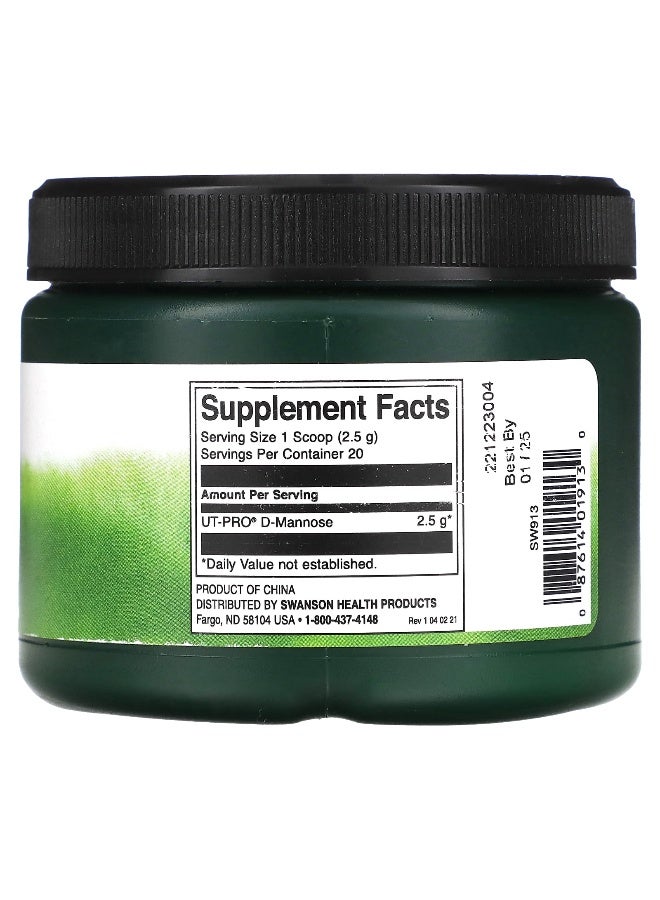 SWANSON سوانسون، مسحوق دي-مانوز، 1.75 أونصة (50 جرام) - Image 2