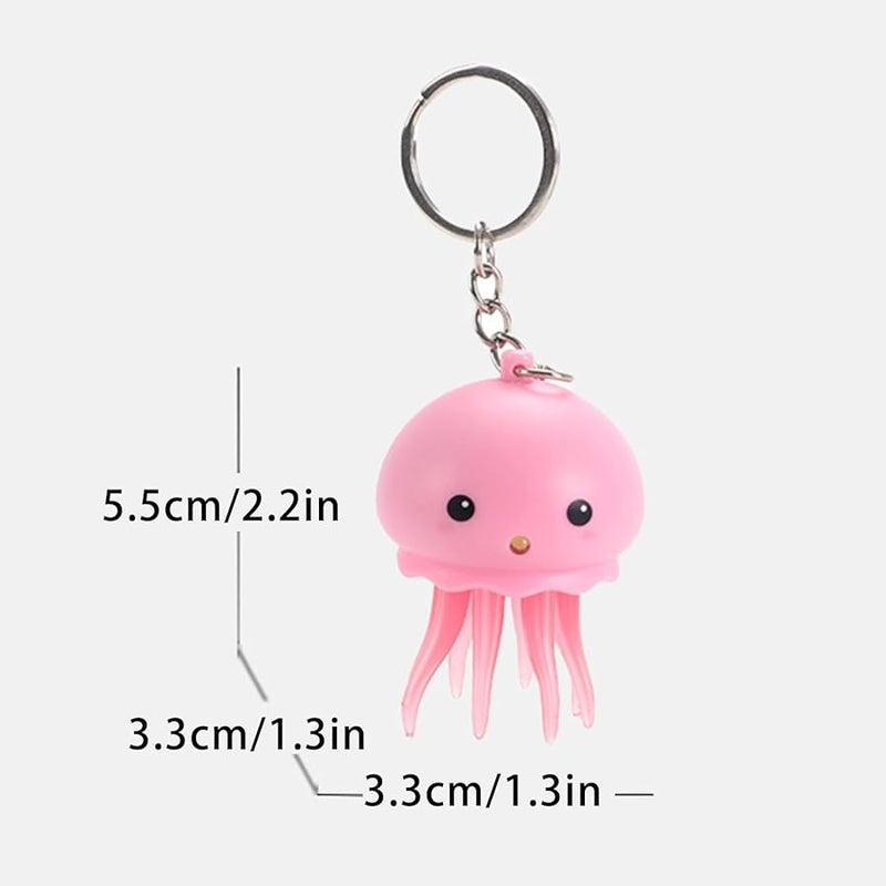 Purple Glowing Jellyfish Keychain With Sound Effects Toy For Kids And Adults - Image 2