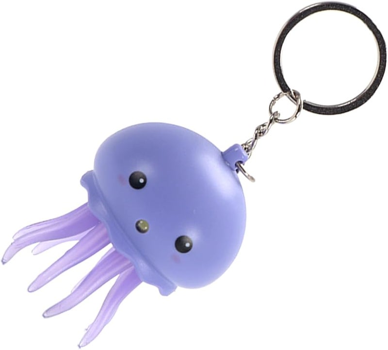 Purple Glowing Jellyfish Keychain With Sound Effects Toy For Kids And Adults - Image 3