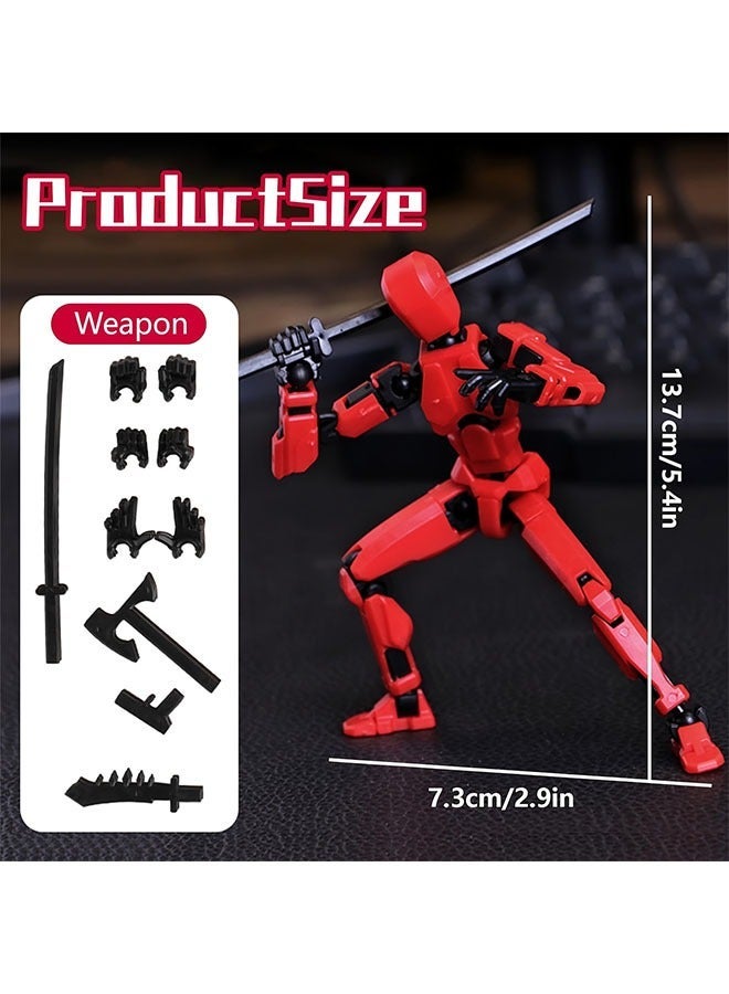 6 قطعة متعددة مشتركة نشطة ABS دمية العمل | 3D نموذج لعبة الاتجاه ، DLY العامة دمية رقمية ، ديكور سطح المكتب الحلي هدية عيد ميلاد - Image 2