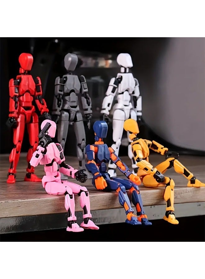 6 قطعة متعددة مشتركة نشطة ABS دمية العمل | 3D نموذج لعبة الاتجاه ، DLY العامة دمية رقمية ، ديكور سطح المكتب الحلي هدية عيد ميلاد - Image 1