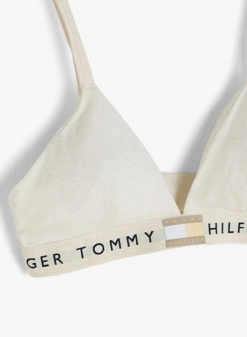 Tommy Hilfiger Beige Heather Heritage Logo Removable Padding Triangle Bra for Women | Best Price UAE