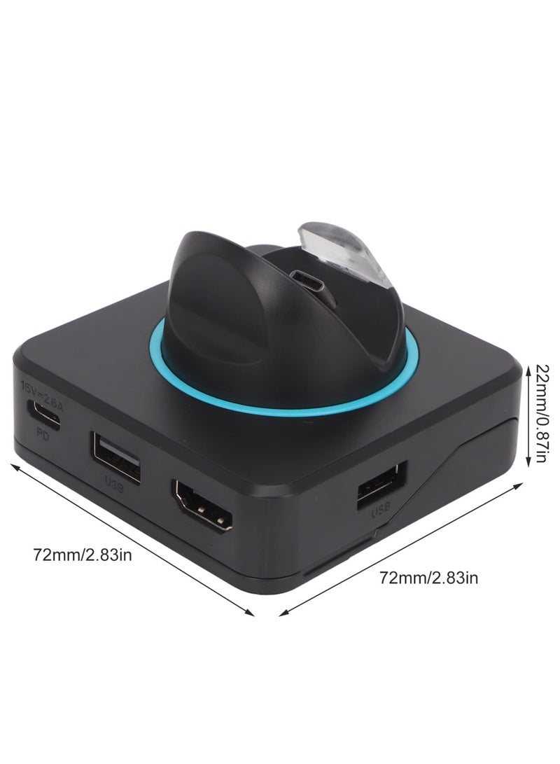 Game Console TV Dock, Docking Station for Switch, Portable 5 in 1 USB Type C HD Multimedia Interface 4K Docking Station, for Switch OLED and Lite