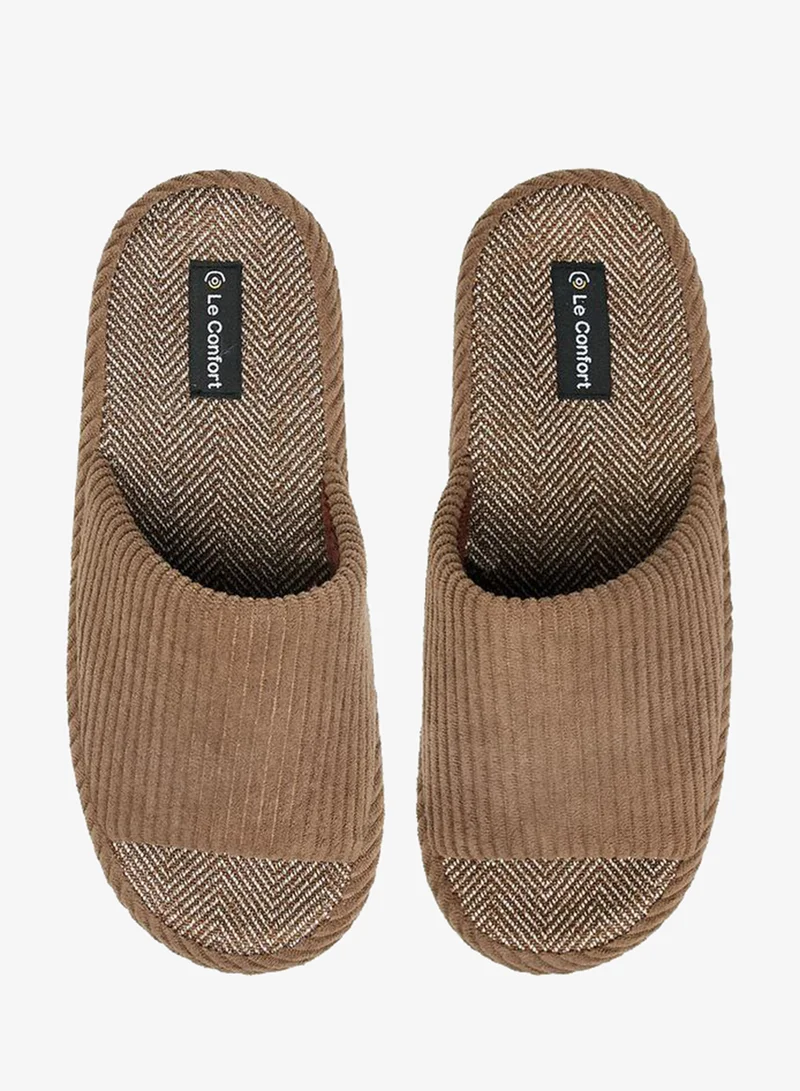 Le Confort Men Open Toe Bedroom Slippers