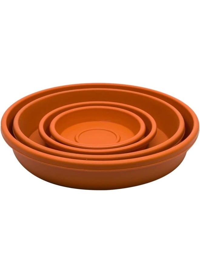 Cosmoplast Round Flower Pot Tray 6 Inch Size - Terracotta - Image 3
