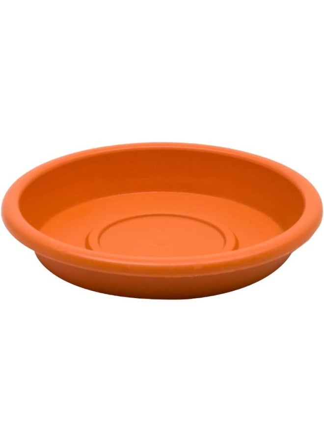 Cosmoplast Round Flower Pot Tray 6 Inch Size - Terracotta - Image 2