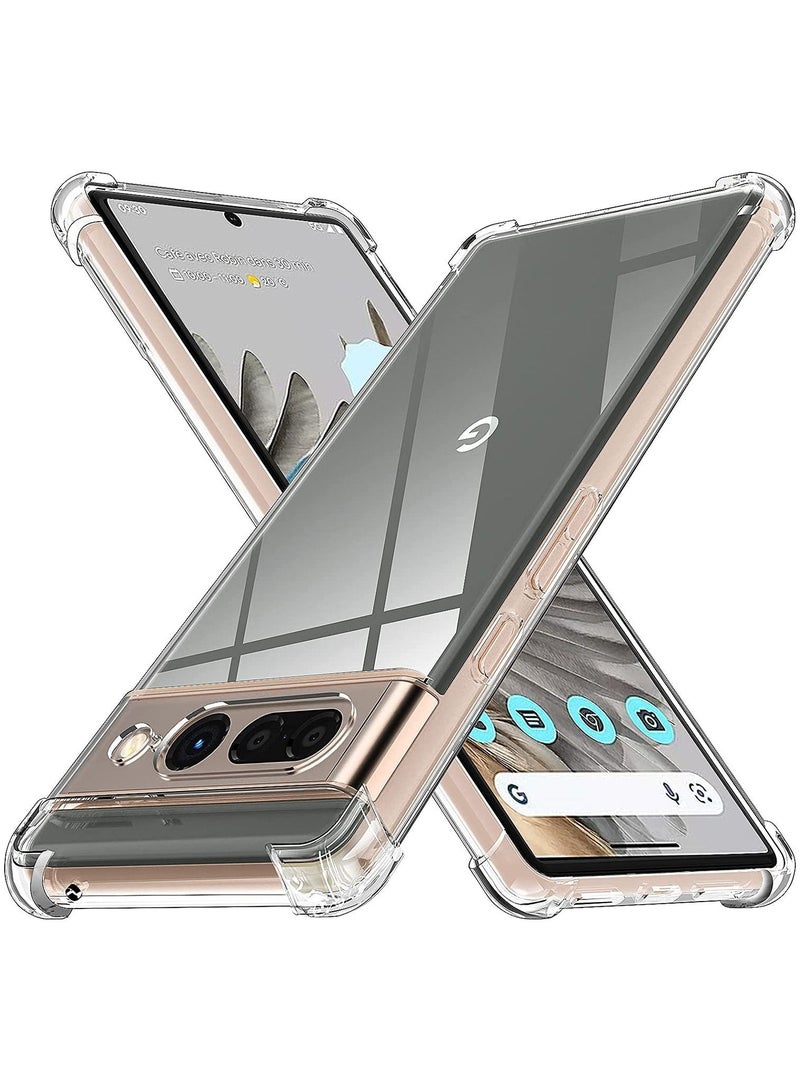 IAF Google Pixel 7 Pro Case Clear Cover with Reinforced Corner Bumper Slim Fit Shockproof Flexible TPU Phone Case for Pixel 7 Pro - Image 1