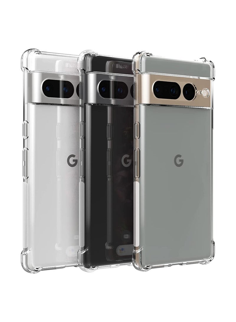 IAF Google Pixel 7 Pro Case Clear Cover with Reinforced Corner Bumper Slim Fit Shockproof Flexible TPU Phone Case for Pixel 7 Pro - Image 3
