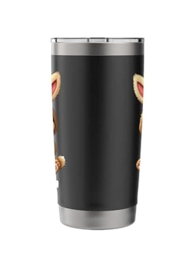 Arabest Labubu Cute Funny Monsters Brown Labubu Stainless Steel Insulated Tumbler  - Image 2
