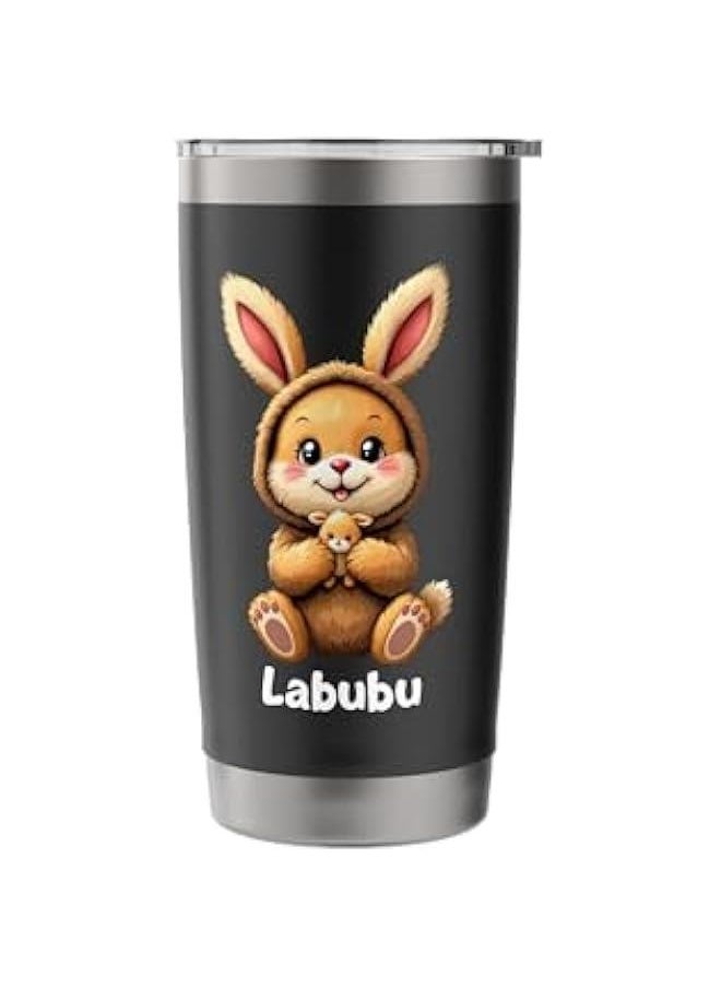 Arabest Labubu Cute Funny Monsters Brown Labubu Stainless Steel Insulated Tumbler  - Image 3