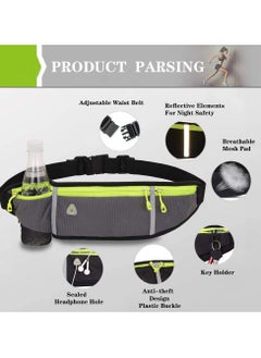 Waist Phone Bag Waterproof Running Belt Lightweight Pack with Adjustable Elastic Strap