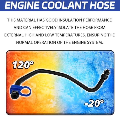 QKYS 1PCS Car Coolant Reservoir Hose, Black Rubber Engine Coolant Hose for SUV, Truck, RV, Radiator Hoses Replaces OEM#13251447 13408385 Compatible with Chevy Sonic 2012-2020 - Image 5