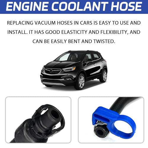 QKYS 1PCS Car Coolant Reservoir Hose, Black Rubber Engine Coolant Hose for SUV, Truck, RV, Radiator Hoses Replaces OEM#13251447 13408385 Compatible with Chevy Sonic 2012-2020 - Image 4