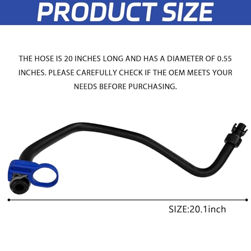 QKYS 1PCS Car Coolant Reservoir Hose, Black Rubber Engine Coolant Hose for SUV, Truck, RV, Radiator Hoses Replaces OEM#13251447 13408385 Compatible with Chevy Sonic 2012-2020 - Image 2