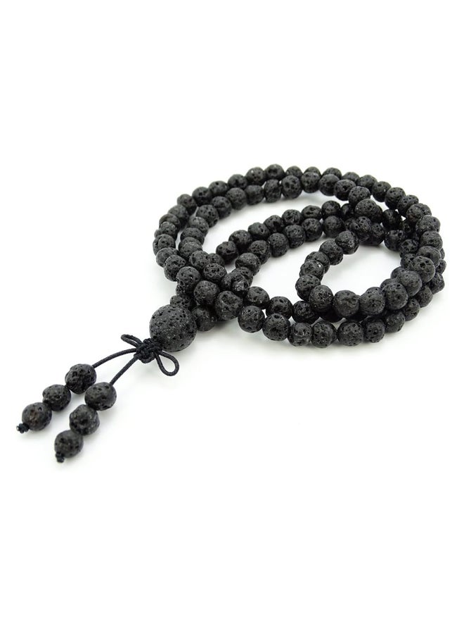 Handmade Multi-Purpose Natural 6mm Gemstone Buddhist 108 Beads Prayer Mala Stretchy Bracelet Necklace Healing  - Image 4