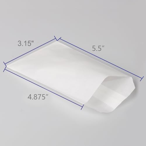BagDream Glassine Waxed Paper Bags 3.15x5.5 Inches Pack of 100 Small Flat Glassine Envelopes, Popcorn, Mini Cookie Paper Bags - Image 2