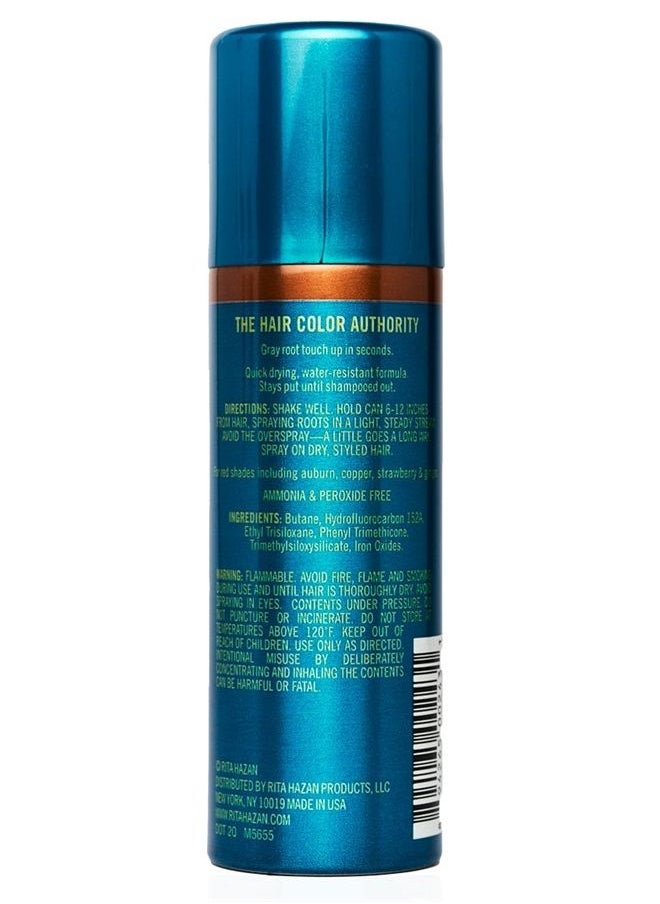 Rita Hazan - Rita Hazan Root Concealer Touch Up Spray - Instant Spray To Cover Up Roots - Quick Drying, Water-Resistant Formula - Temporary Hair Color Spray for Gray Roots - 2 oz. Root Spray - Image 1